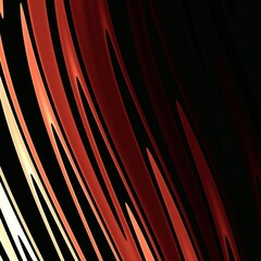 Abstract image showing wavy lines in shades of red and orange against a black background space art