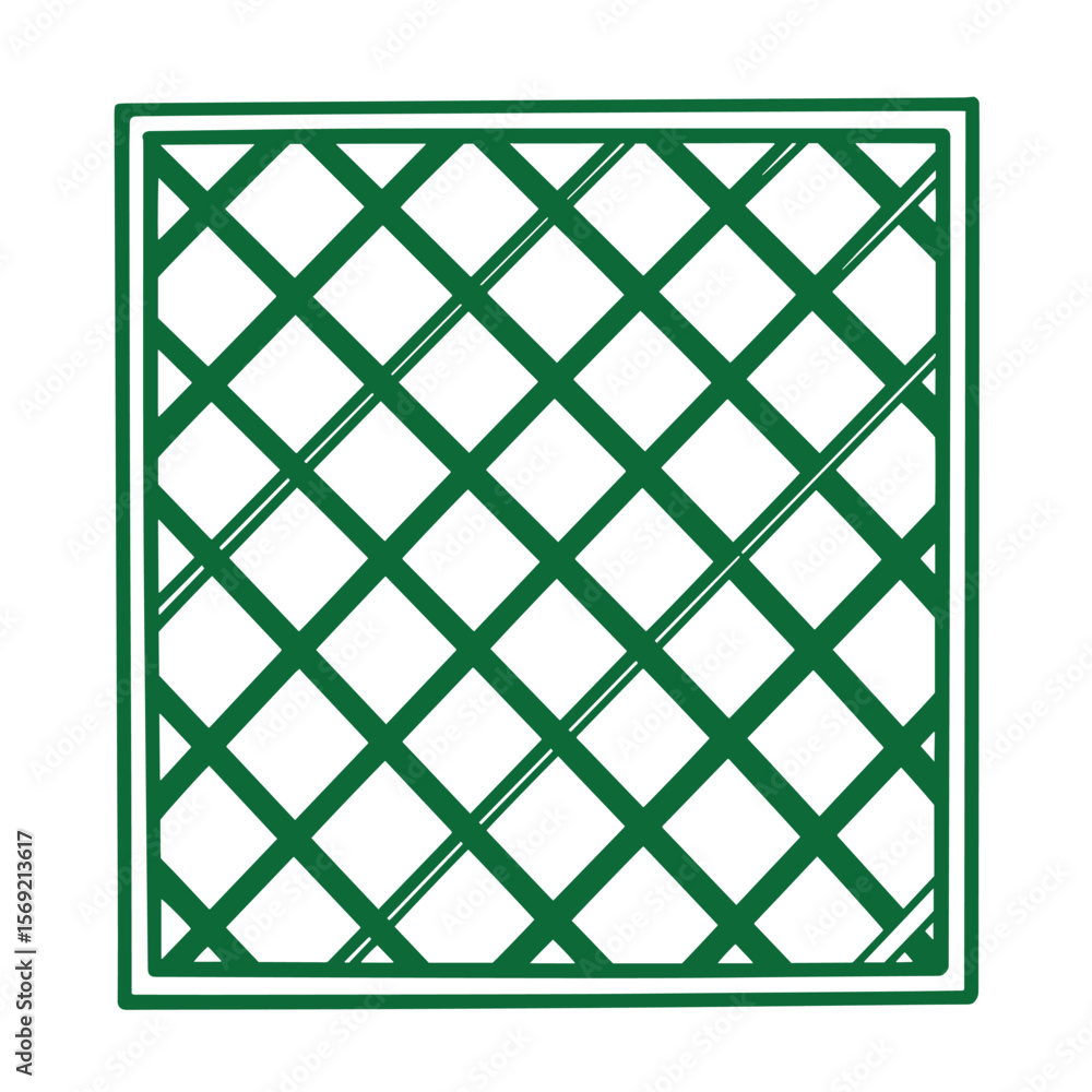 Poster green lattice square pattern decorative design element for graphic and web design applications
