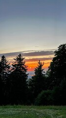Amazing sunset in the Swiss mountains