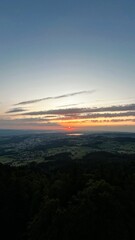 Amazing sunset in the Swiss mountains