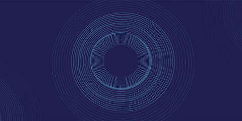 Abstract blue background with blue glowing diagonal geometric lines. Modern shiny blue rounded rectangle lines pattern. Minimalist graphic design. Futuristic technology concept