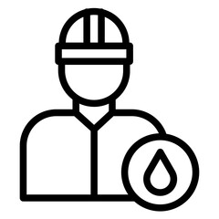 Oil Worker Icon Style