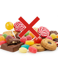 No Sugar Avoiding Candy Sweets and Unhealthy Treats