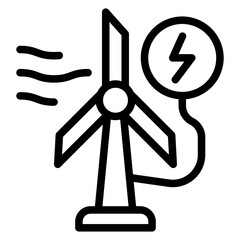Wind Power Icon Style