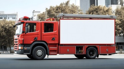 Fire Truck With Empty Sign