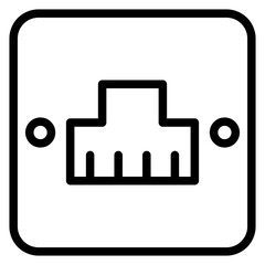 Telephone Socket Icon Style