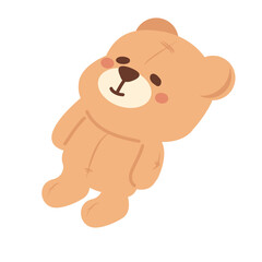 Cartoon Illustration of a Teddy Bear