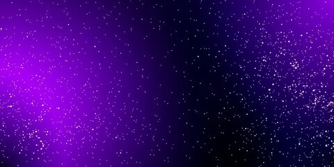Fototapeta premium Abstract purple-black gradient backdrop, scattered white stars, starry night, mystery