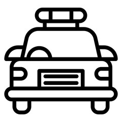 Police Car Icon Style