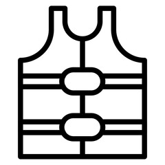 Bulletproof Vest Icon Style