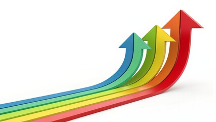 Futuristic 3D Graph with Glowing Lines Rising Over Dark Data Landscape