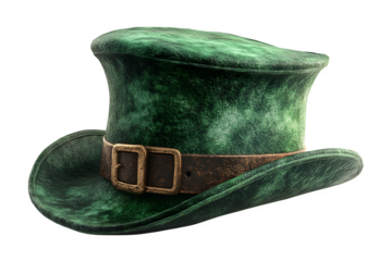 St. Patrick’s Day hat with transparency, festive accessory isolated on white