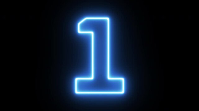 5second modern digital countdown timer neon light style on black background,5 to 0 seconds simple countdown timer. 4k countdown timer 5 sec animation. 