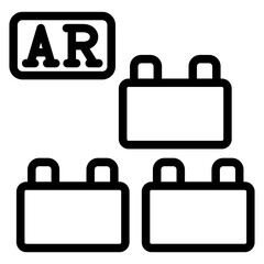 Obraz premium Ar Building Blocks Icon Style