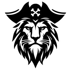 Lion pirate silhouette