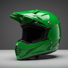 Bright Green Motocross Helmet Protective Gear for OffRoad Racing