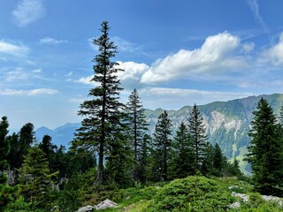 Magical Swiss mountain lake 