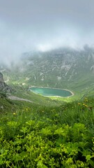 Magical Swiss mountain lake 