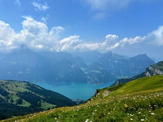 Magical Swiss mountain lake 