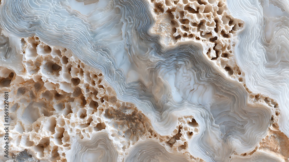 Poster abstract stone texture with layered patterns and porous details