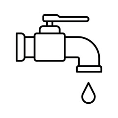 Tap water sign symbol vector flat icon