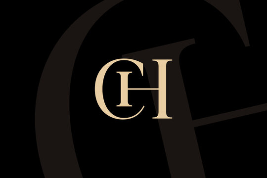 CH or HC letter logo icon design. Classic style luxury initials monogram.