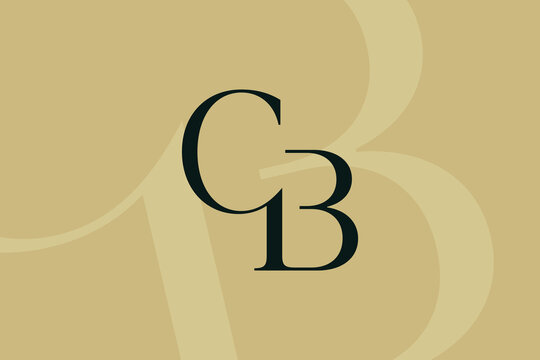 CB or BC letter logo icon design. Classic style luxury initials monogram.