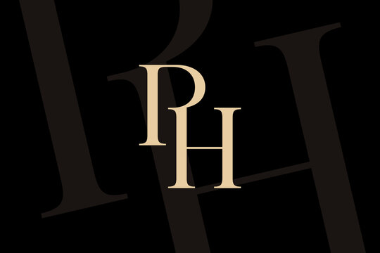 PH or HP letter logo icon design. Classic style luxury initials monogram.