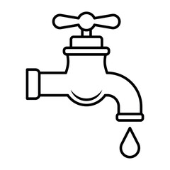 Tap water sign symbol vector flat icon
