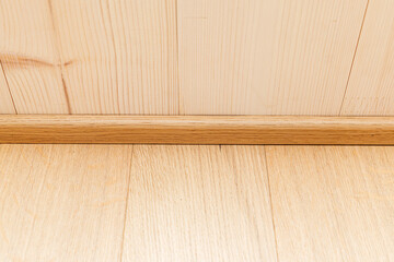 Wooden Floor and Wall Joint With Skirting Detail