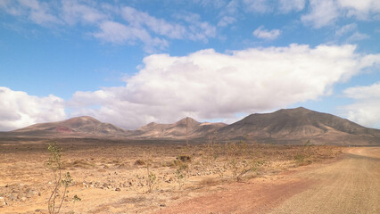 Desert on Lanzarote Island.