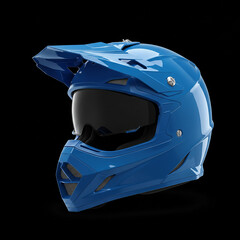 Blue Motocross Helmet Protective Gear for OffRoad Adventures