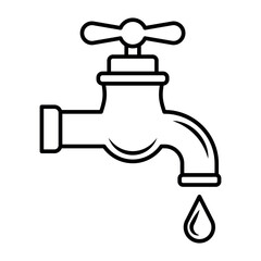Tap water sign symbol vector flat icon