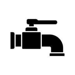 Tap water sign symbol vector flat icon