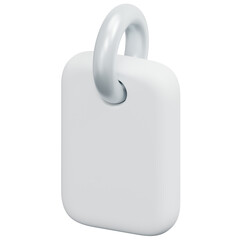 3D Blank Rounded Rectangle Tag Icon
