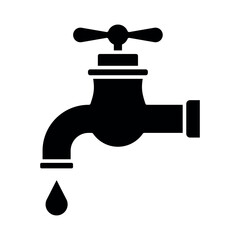 Tap water sign symbol vector flat icon