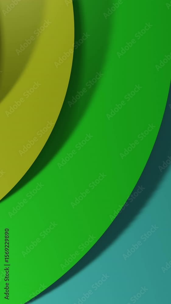 Poster animation of rainbow circles pulsating background