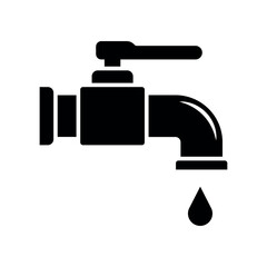 Tap water sign symbol vector flat icon