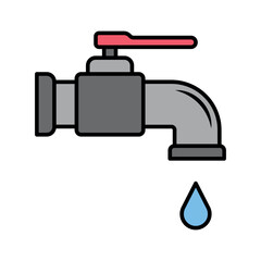 Tap water sign symbol vector flat icon