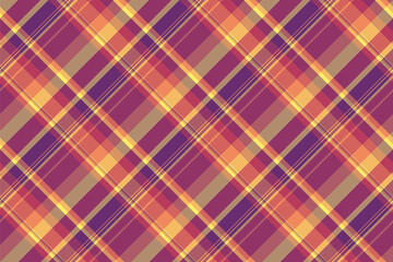 Contour textile seamless background, marriage fabric texture tartan. Service vector plaid pattern check in red and orange colors.
