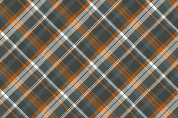 Elegant diagonal plaid pattern in muted orange, gray, and white.  Perfect for textile design, website backgrounds, or fallthemed projects.