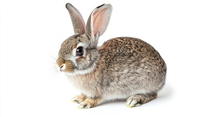 Fototapeta premium a rabbit standing isolated on white background