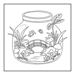 hand drawn vector illustration of a jar