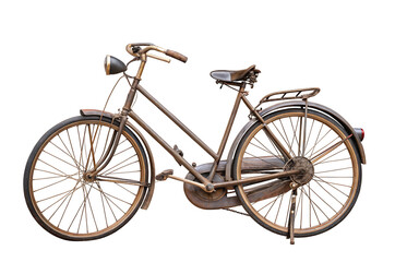 Antique bicycle with vintage charm isolated on black background for collectors and enthusiasts