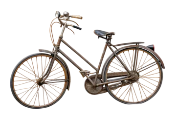 Fototapete Rustic vintage bicycle with rusty details and classic design for nostalgic charm and rustic appeal © Tanjil