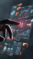 Futuristic interactive tech showcase engaging virtual environments and digital interfaces