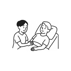 医療従事者と患者のイラスト３