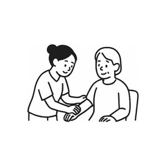 医療従事者と患者のイラスト４