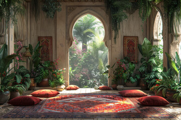 Cozy Room With Decorative Pillows