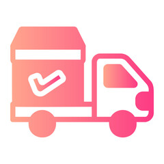 delivery truck gradient icon